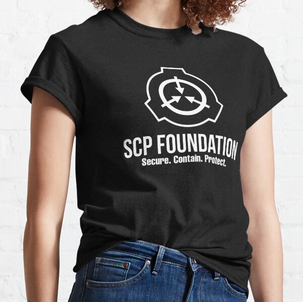  Womens Euclid Classification SCP Foundation Secure Contain  Protect V-Neck T-Shirt : Clothing, Shoes & Jewelry