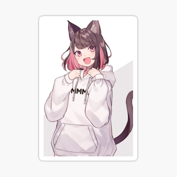 Anime Cat Girl Sticker For Sale By Vladan1978 Redbubble