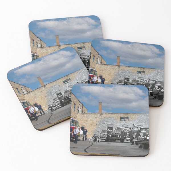 Item preview, Mashup Batavia IL - Firefighters Past and Present designed and sold by Shumway  Studio.