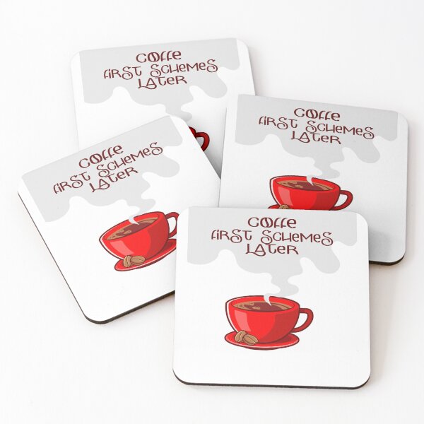 Item preview, Coffee First Schemes Later, coffee on sweet Red Mug Gift For Coffee Lovers and Barista Friends designed and sold by Cupsofdreams.