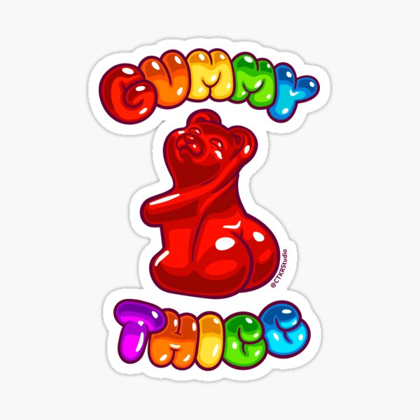 Item preview, Gummy Thicc ~ Gummy Bear with Big Butt designed and sold by ctkrstudio.