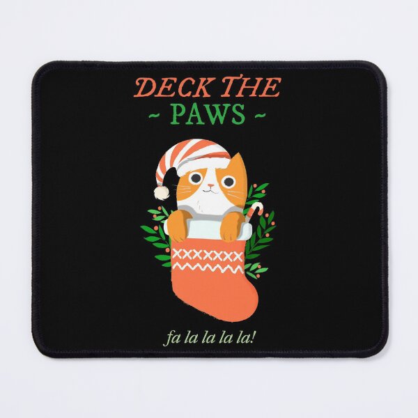 Item preview, Deck the Paws (Deck the Halls) Christmas Cat in a Stocking designed and sold by LoveofDog.