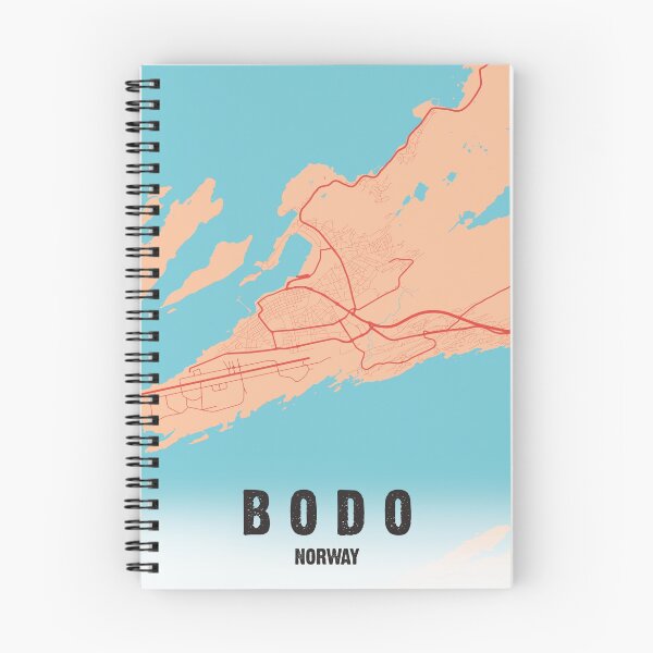 Item preview, Bodø map Norway designed and sold by PostersProf1.