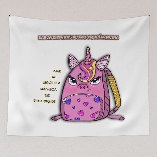 Item preview, Mochila mágica de unicornios - Las aventuras de la pequeña Neña designed and sold by The Adventures of Little Nenia.