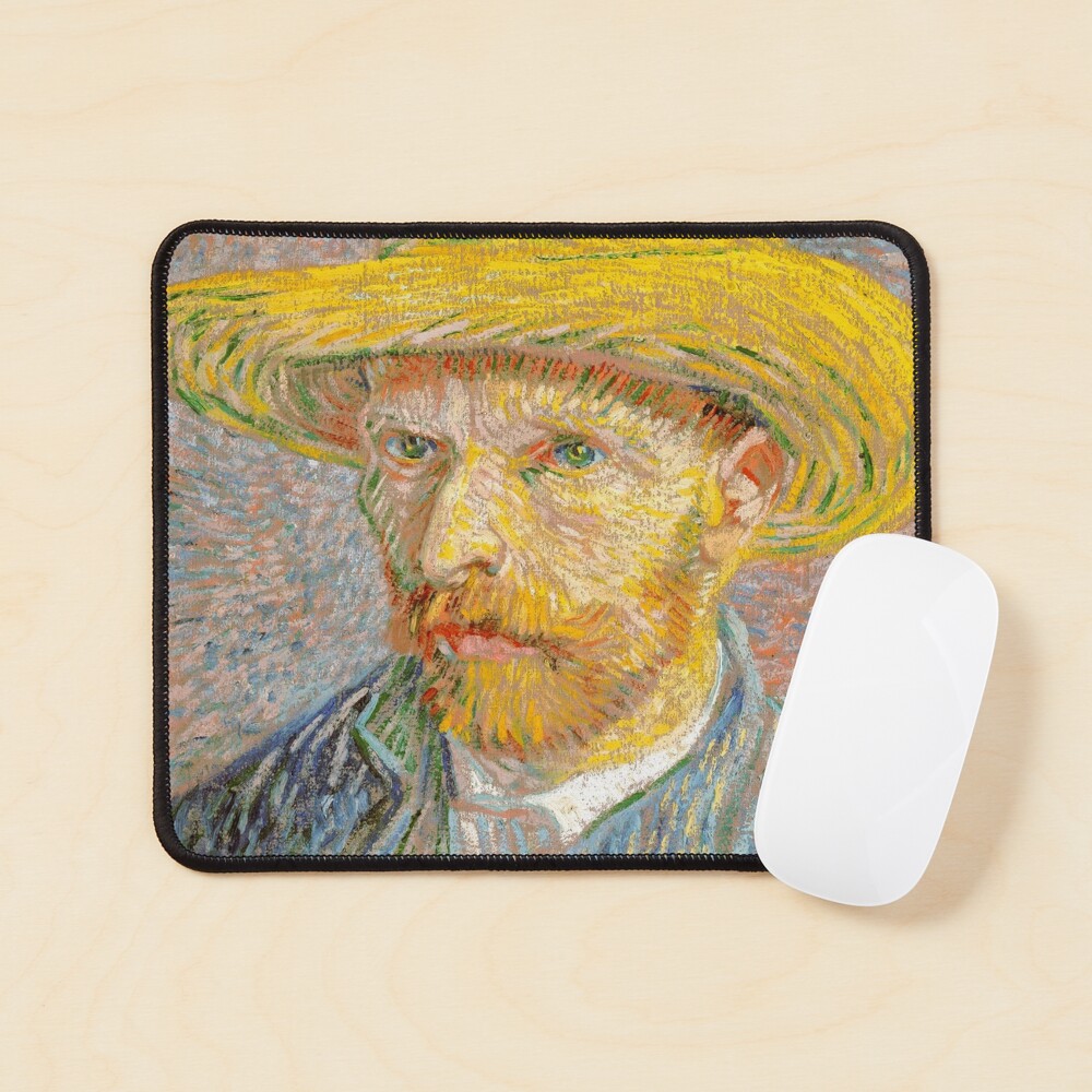 Self-Portrait with a Straw Hat, Vincent van Gogh Large organic tote bag 