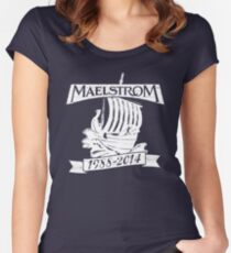 Maelstrom (WHITE) Women's Fitted Scoop T-Shirt