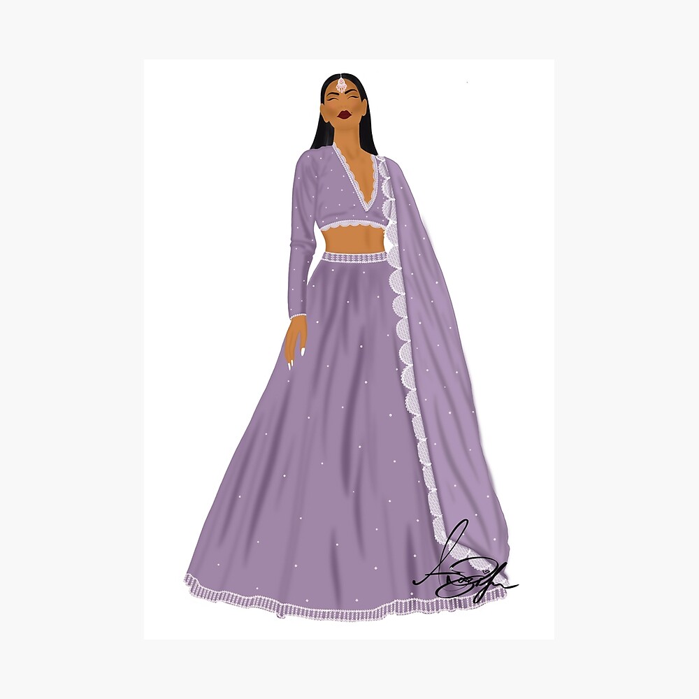 Indian Lehenga Design Fashion Lovers Stock Illustration 1868251366 |  Shutterstock