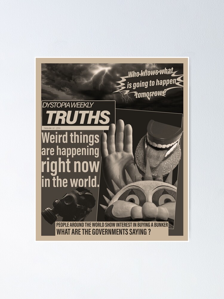 Travis Scott Utopia Style Dystopian Newspaper Poster Retro Vintage