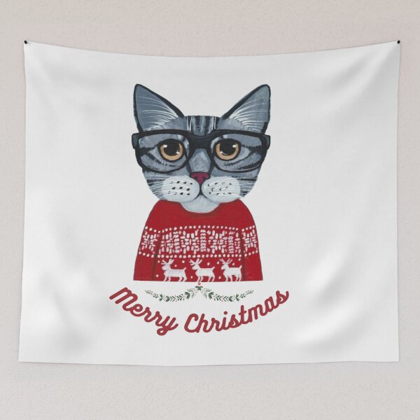 Item preview, Merry christmas cats designed and sold by escape-of-life.