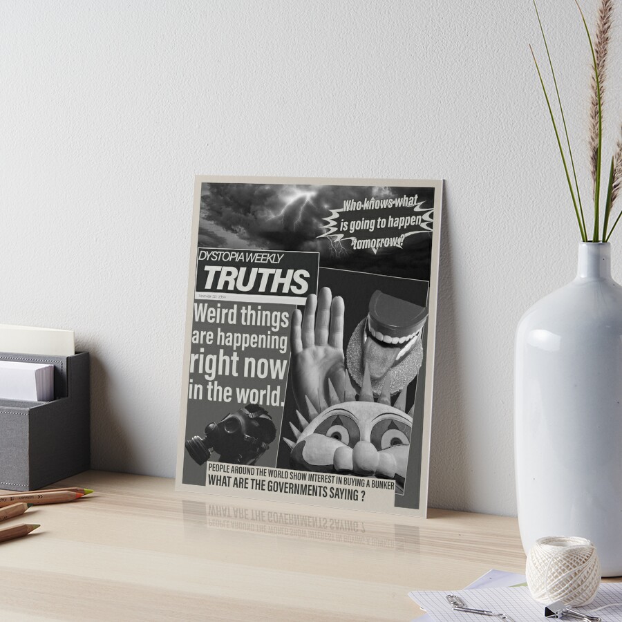 Travis Scott Utopia Style Dystopian Newspaper Poster Retro Vintage Sci-Fi  Design | Poster