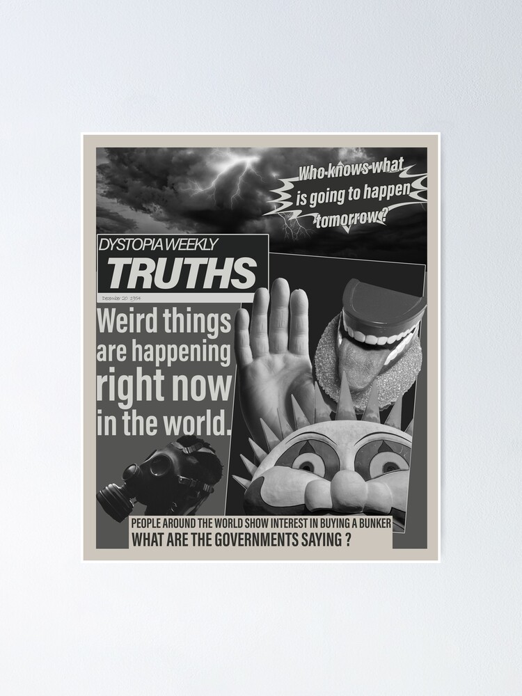 Travis Scott Utopia Style Dystopian Newspaper Poster Retro Vintage Sci-Fi  Design | Poster
