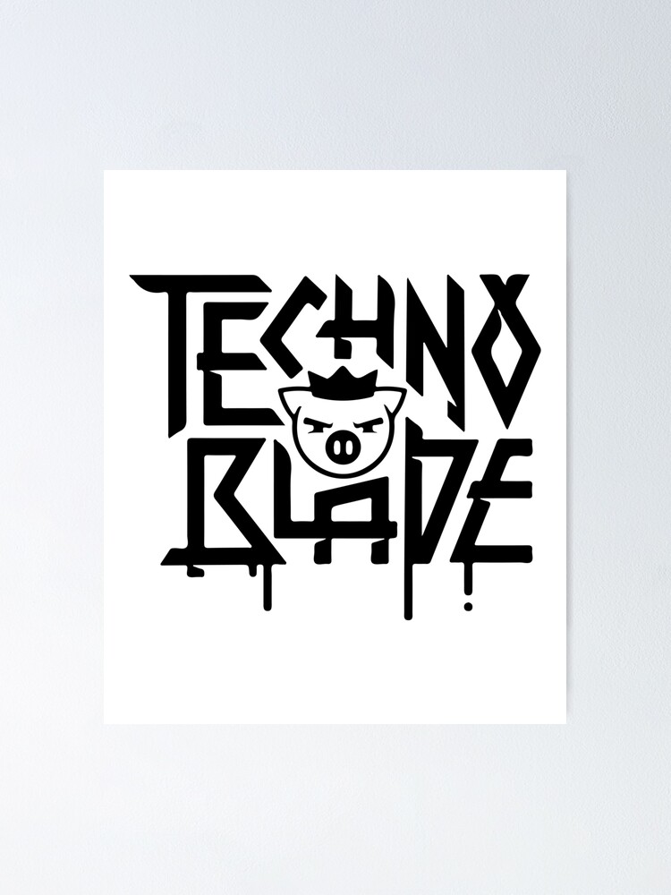 Technoblade Merch Techno Blade Logo Poster for Sale by SamibShop