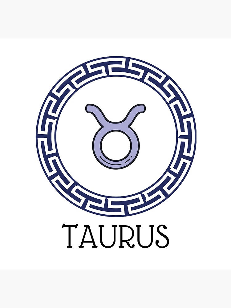 Taurus Zodiac Sign with Border Poster