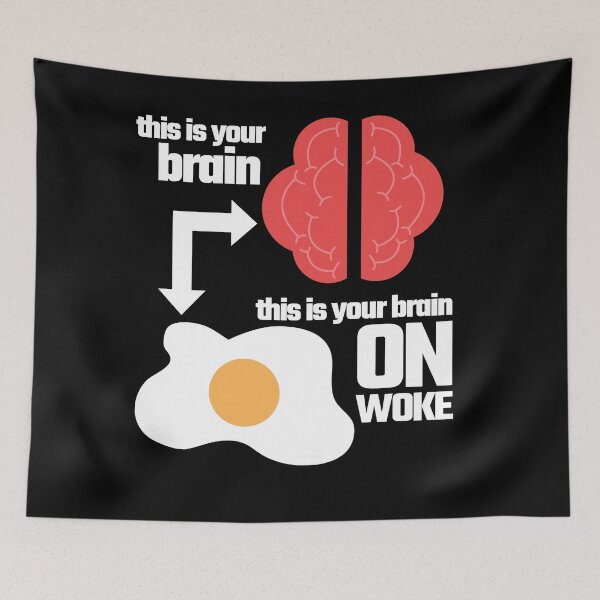 Item preview, This is your brain on WOKE. Go Woke Go Broke. A new type of brainwash that cooks the brain.  designed and sold by tiredofwinning.