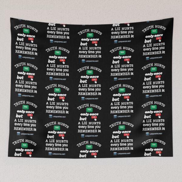 Item preview, Truth Hurts Only Once Quote Lie Quotes designed and sold by OliDesigns.