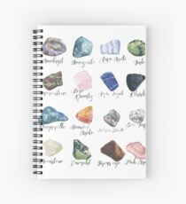 Aquarell Edelsteine Geologie drucken Spiralblock
