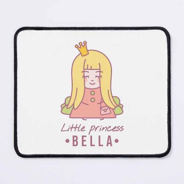 Item preview, Little princess Bella | Blonde girl with a crown on her head and a bag sits on the couch designed and sold by AnnaRuz.