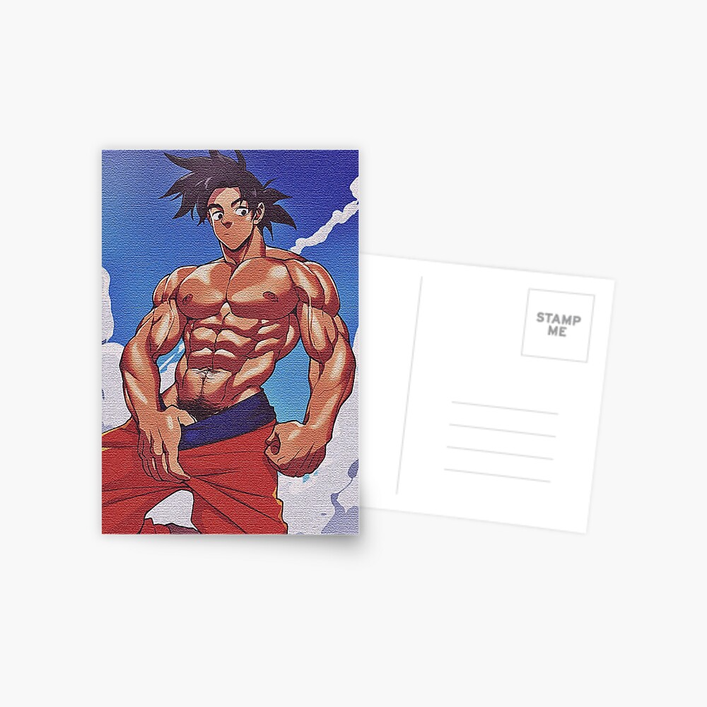 Sexy Bara Goku Male Saiyan Dragon Ball Postcard By Theereko Redbubble 8131