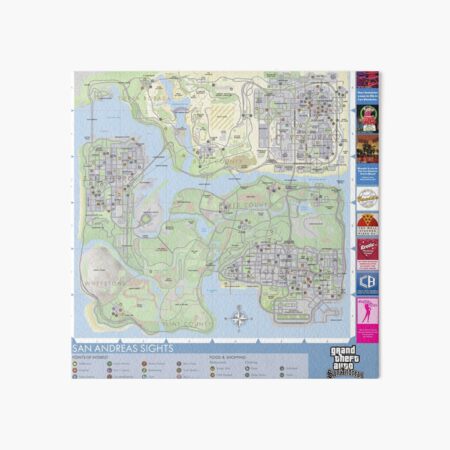 Grand Theft Auto: San Andreas Item/Weapon Location Map Map for PlayStation  2 by GamerLady - GameFAQs