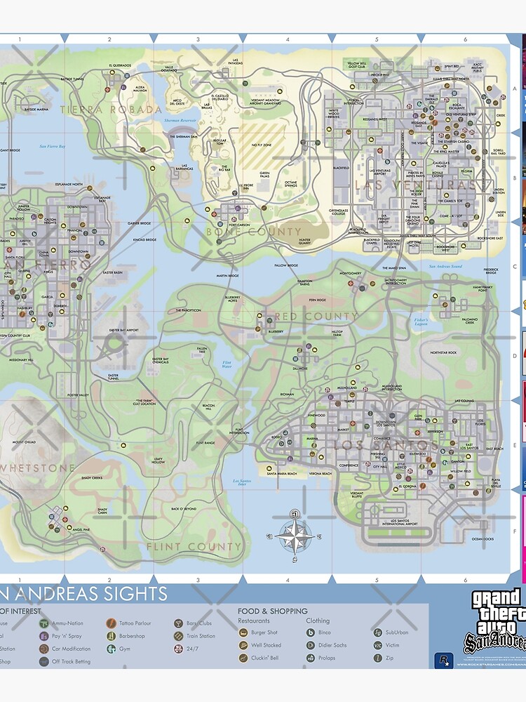 Grand Theft Auto: San Andreas Secrets Map Map for PlayStation 2 by  GamerLady - GameFAQs