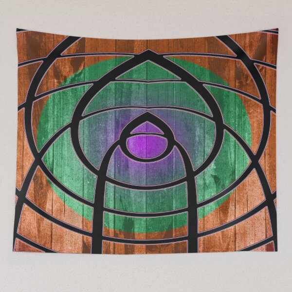 Item preview, Abstract Pattern Of Symmetrical Lines Of Wooden Arched Spirals - Spiritual Elevation. designed and sold by Ralek.