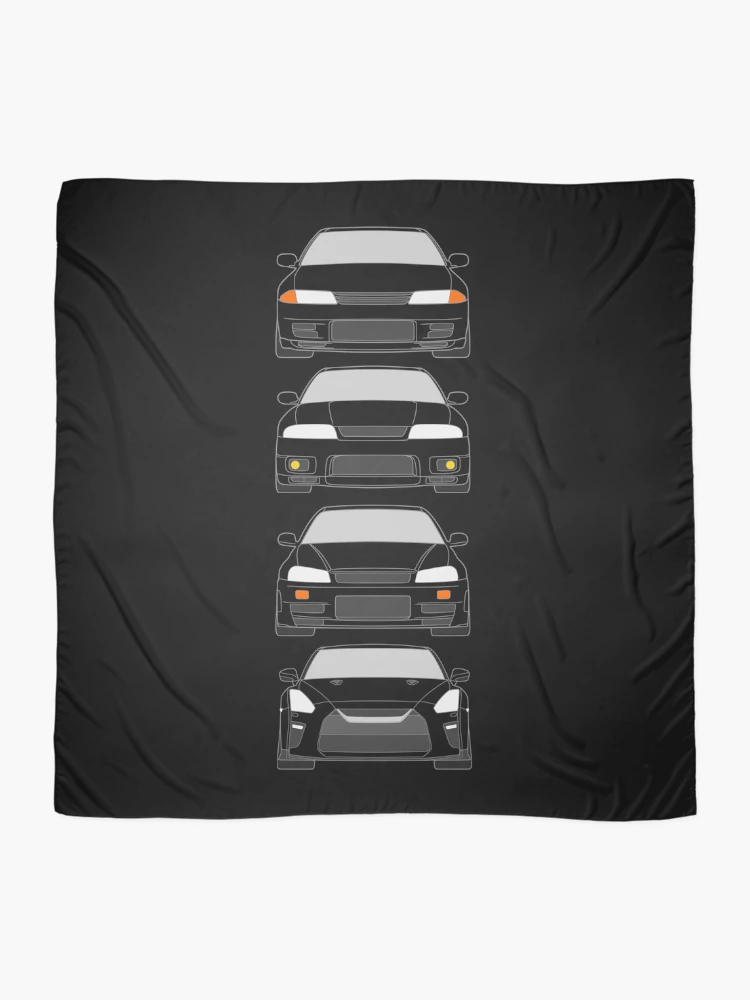 Aperçu 2 sur 3. Foulard avec l'œuvre Nissan Skyline R32 R33 R34 R35 GTR créée et vendue par EdimDesign.