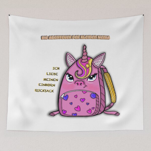 Item preview, Einhorn - Rücksack - Die Abenteuer der kleinen Nenia designed and sold by The Adventures of Little Nenia.