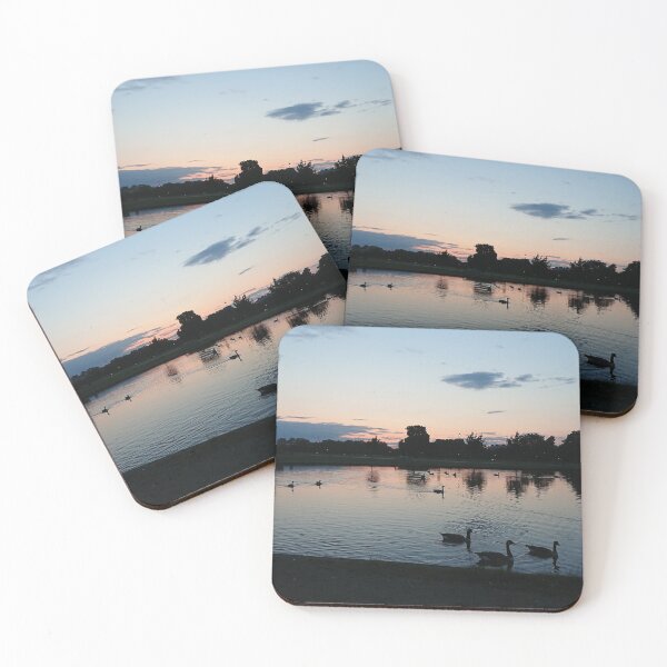 Item preview, Sunset at Clapham Common Boating Lake, London designed and sold by CloneDigitalArt.