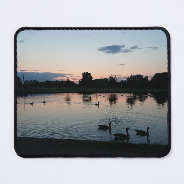 Item preview, Sunset at Clapham Common Boating Lake, London designed and sold by CloneDigitalArt.