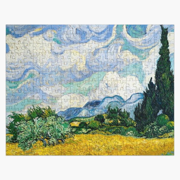 Van Gogh Jigsaw Puzzle - Wheat Field with Cypresses (1889) Jigsaw Puzzle by  superbling