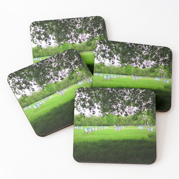 Item preview, Blue Striped Deck Chairs, Green Park, London designed and sold by CloneDigitalArt.