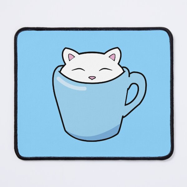 Item preview, Sweet cat sitting in a blue cup of coffee designed and sold by Purr95.