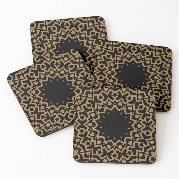 Item preview, Gypsy Portal Mandala in Old Gold on Black designed and sold by AlteredAtelier.