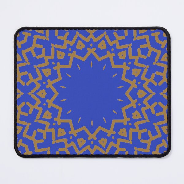 Item preview, Gypsy Portal Mandala in Old Gold on Blue designed and sold by AlteredAtelier.