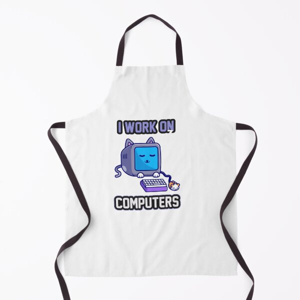 Item preview, Funny i work on computers - Cats and Computer For Pet Lovers designed and sold by Boum04.