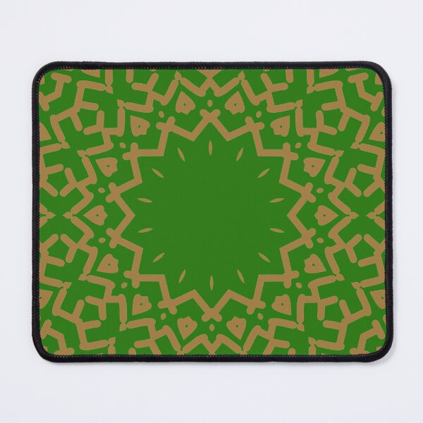 Item preview, Gypsy Portal Mandala in Old Gold on Green designed and sold by AlteredAtelier.