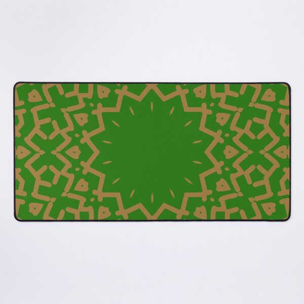 Item preview, Gypsy Portal Mandala in Old Gold on Green designed and sold by AlteredAtelier.
