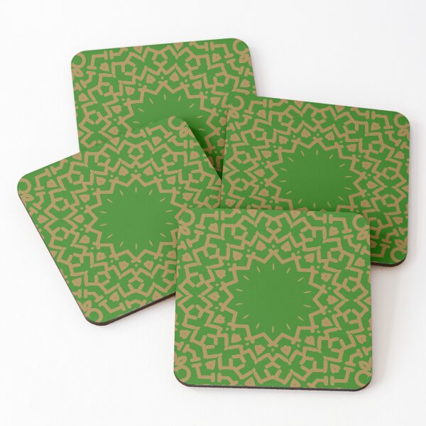 Item preview, Gypsy Portal Mandala in Old Gold on Green designed and sold by AlteredAtelier.