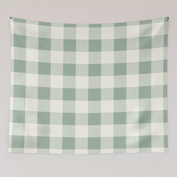 Item preview, Rise And Shine Buffalo Check Mint Green Color Way designed and sold by Gene Brown Designs.