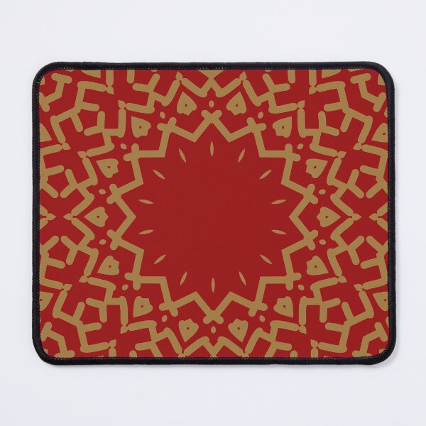Item preview, Gypsy Portal Mandala in Old Gold on Deep Red designed and sold by AlteredAtelier.