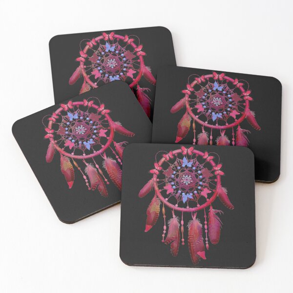 Item preview, DREAMCATCHER BUTTERFLY - PINK FEATHERS designed and sold by Kwayako.