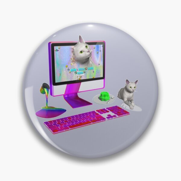 Item preview, vaporwave cat computer designed and sold by aciddes.
