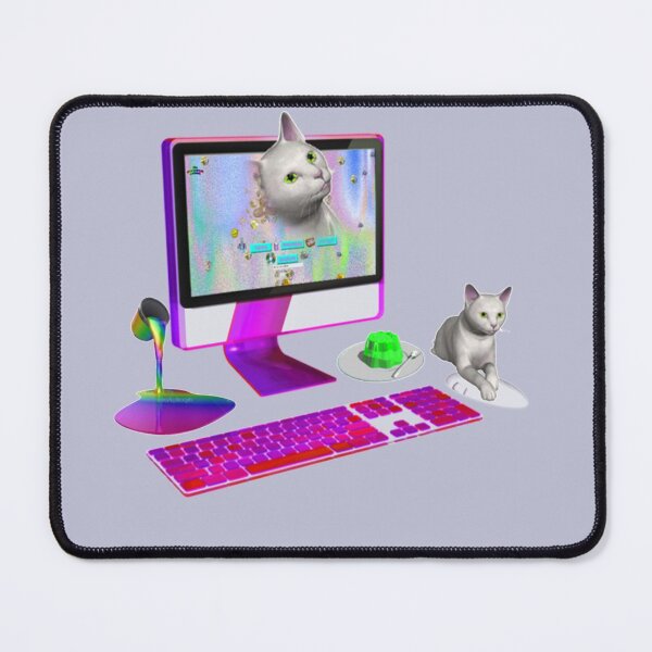 Item preview, vaporwave cat computer designed and sold by aciddes.