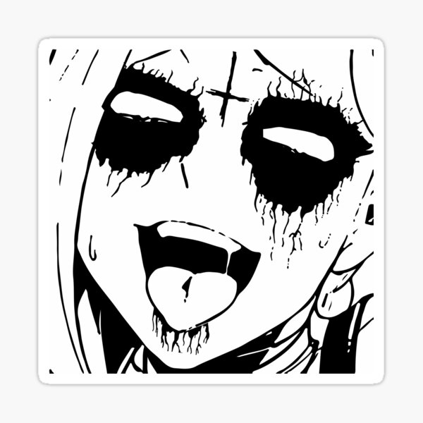 The Face - __Narg - Black Metal Corpse Paint Girl Sticker for