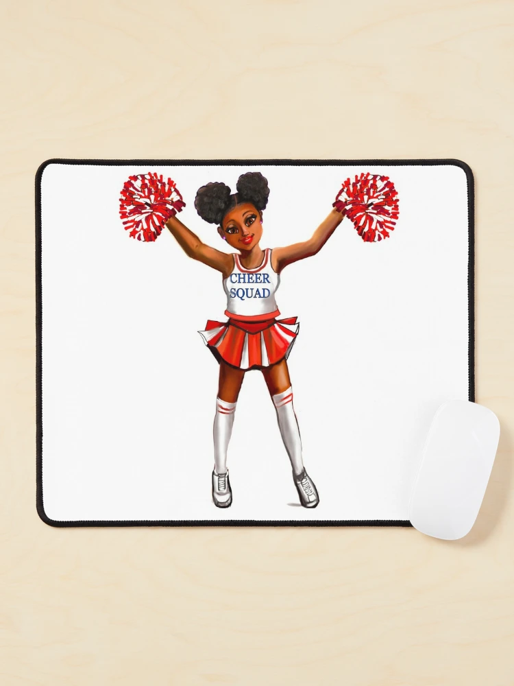 Inspirational motivational affirmation Cheer leader with Pom poms