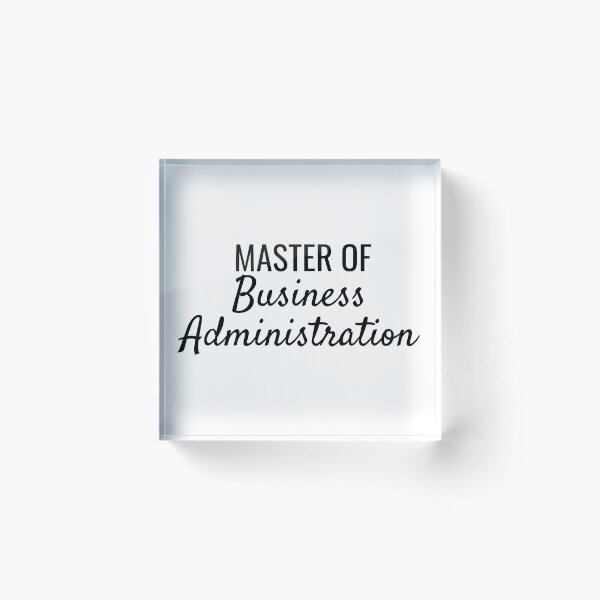 Artikelvorschau, Master of Business Administration Block-/Kursiv-Universitätstextdesign entworfen und verkauft von SarahJisri.
