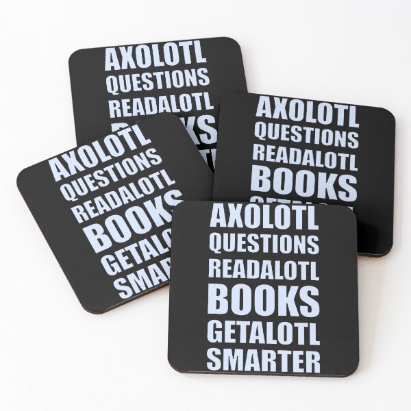Item preview, Axolotl Questions Readalotl Books Getalotl Smarter Light Blue Text designed and sold by artfulnotebook.