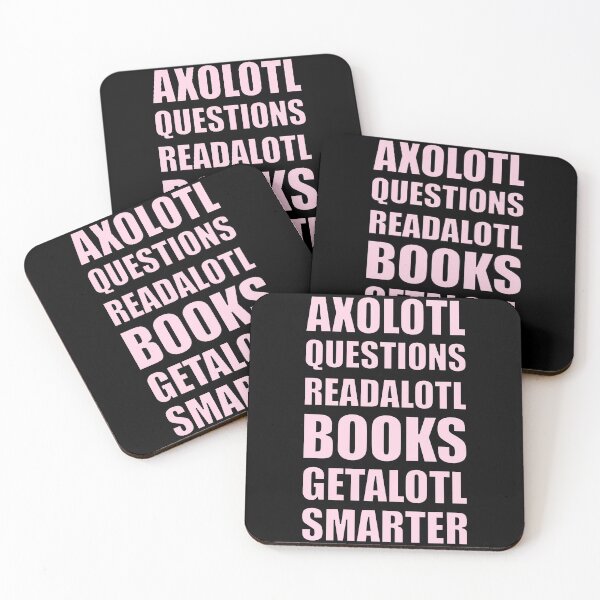 Item preview, Axolotl Questions Readalotl Books Getalotl Smarter Pink Text designed and sold by artfulnotebook.
