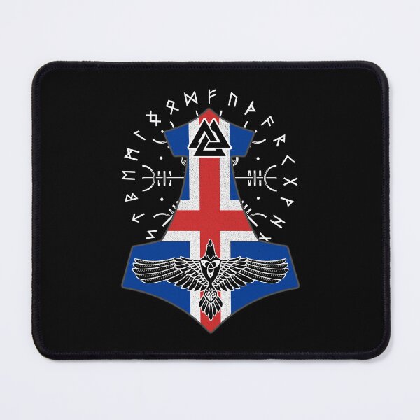 Item preview, Viking Iceland Flag Viking Thor Runes Iceland Vikings designed and sold by Bommer20.
