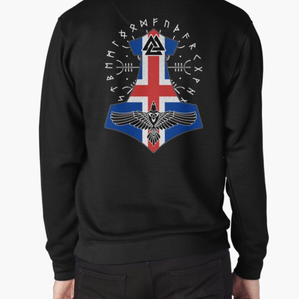 Item preview, Viking Iceland Flag Viking Thor Runes Iceland Vikings designed and sold by Bommer20.